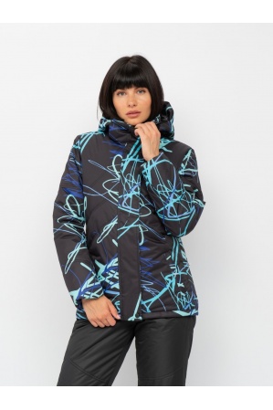 картинка Зимний женский костюм М-155 (черный/голубой)  от магазина ООО «СПОРТЛИНК»