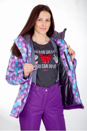 картинка Зимний женский костюм из мембранной ткани М-133 (фиолет/бирюза) от магазина ООО «СПОРТЛИНК»
