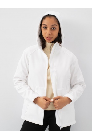 картинка М-49 Куртка - ветровка женская "СОФТШЕЛЛ" (белый) от магазина ООО «СПОРТЛИНК»