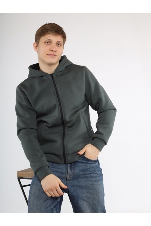 картинка М-34 Куртка - толстовка мужская на меховой подкладке (хаки) от магазина ООО «СПОРТЛИНК»